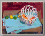 CERAMIC BASKET WITH FRUIT #2   2000   oil/board   14¾"x19"